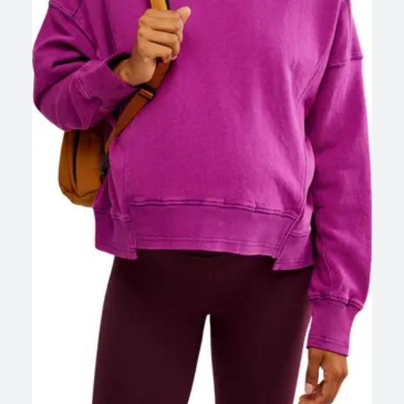 NWT Free People Movement x Hatch Purple Crewneck Sweatshirt Size M - Picture 3 of 8
